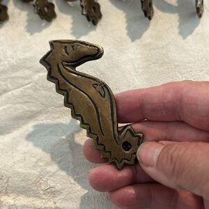 Brass Seahorse Napkin Rings (6)